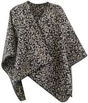 Wohndecke Poncho Silvretta 'Leo' 70 x 140 cm Anthrazit, DAVID FUSSENEGGER