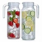 BigDean Wasserkrug K&uuml;hlschrankkrug 1,1 Liter Glaskrug mit Deckel, (Packung,...