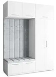 Masseno Garderobenschrank REMA 180 x 240 cm Garderoben-Set mit 2 T&uuml;ren Wei&szlig;...