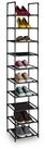 relaxdays Schuhregal schmal, 1-tlg., 10 Ebenen