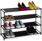 relaxdays Schuhregal mit Stoffebenen, 4 Ebenen