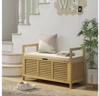 HOMCOM Sitzbank Schuhbank mit Klappdeckel, Schuhregal (Garderobenbank, 1-St.,