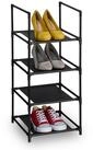 relaxdays Schuhregal schmal, 1-tlg., 4 Ebenen