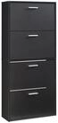 en.casa Schuhschrank &raquo;Sykkylven&laquo; Schuhkipper mit 4 Klappen 134 x 60 x 24 cm...