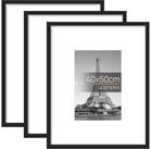 LuxusKollektion Bilderrahmen-Set Bilderrahmen 3er Pack 50x40 Poster Fotos Bilder