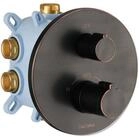 PaulGurkes Unterputzarmatur Thermostat mit 38&deg;C-Verbr&uuml;hschutz, schwarze Oberfl&auml;che