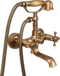 TRIZERATOP Wannenarmatur Badewannenarmatur RETRO BRONZE Duscharmatur Nostalgie