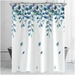 LuxusKollektion Duschvorhang Duschvorhang 150x180cm Bl&auml;tter Multi 09 H180 x...