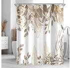 LuxusKollektion Duschvorhang Duschvorhang 120x200cm Grau Herbstbl&auml;tter H120 x...