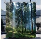 LuxusKollektion Duschvorhang Duschvorhang 180x200cm Sunshine Forest H200 x B180...