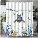 LuxusKollektion Duschvorhang Duschvorhang Katzenschwimmen 150x200cm Wasserdicht