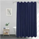 LuxusKollektion Duschvorhang Duschvorhang 180x180 Blau Dunkelblau H180 x B180...
