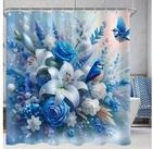 LuxusKollektion Duschvorhang Duschvorhang 240x200 Polyester Blauer Vogel 240 x...