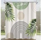 LuxusKollektion Duschvorhang Duschvorhang 180x160 cm Gr&uuml;n Bl&auml;tter Linie 180 x...
