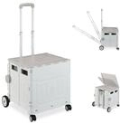 relaxdays Einkaufstrolley mit Deckel, 185867.5 l, grau