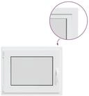 vidaXL Fenster Kellerfenster Innenseite Farbe Wei&szlig; RISOR 50 x 55 cm, (1 St)