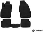 LEMENT Auto-Fu&szlig;matten 3D-Gummimatten passend f&uuml;r OPEL Corsa E ab 2014 (4 St), f&uuml;r