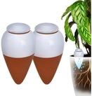 relaxdays Gie&szlig;automat Tonkegel mit Deckel Set 350 ml, wei&szlig;, 2er-Pack