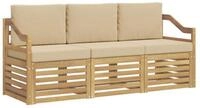 vidaXL Gartenlounge-Set Sofagarnituren Massivholz, (3-tlg)