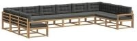 vidaXL Gartenlounge-Set Outdoor-Sofagarnitur 10 stk. Wei&szlig; und Anthrazit,...