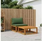 vidaXL Gartenlounge-Set vidaXL Modulares Sofa-Set mit Kissen 2 stk. Massivholz...