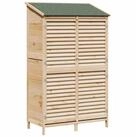 vidaXL Gartenhaus Gartenschuppen Natur 106 x 56 x 176,5 cm Massivholz aus Fichte