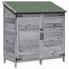 vidaXL Gartenhaus Gartenschuppen Grau 106,5 x 56 x 113,5 cm Massivholz aus...