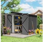 Outsunny Ger&auml;tehaus mit viel Stauraum, wetterfest und langlebig, BxT: 143x270...