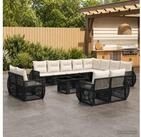 vidaXL Gartenlounge-Set vidaXL Gartensofa-set 13 stk. Schwarz und Cremewei&szlig;