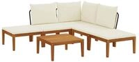 vidaXL Sofaelement 6 stk. Massives nholz & Seil Natur (6 St)