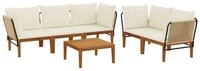 vidaXL Sofaelement 6 stk. Massives nholz & Seil Natur (6 St)