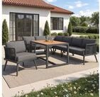 REDOM Gartenlounge-Set Siebenpersonen L-f&ouml;rmiges, (mit geflochtenen