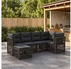 vidaXL Loungeset vidaXL Gartensofa-set 6 stk. Grau Poly-Rattan