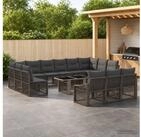 vidaXL Gartenlounge-Set vidaXL Gartensofa-set 14 stk. Grau und Dunkelgrau...