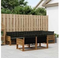 vidaXL Gartenlounge-Set vidaXL Outdoor-Sofagarnitur 7 stk. Nat&uuml;rlich und...
