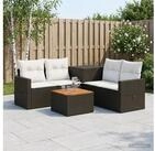 vidaXL Gartenlounge-Set vidaXL Sofa Set 6 stk. Schwarz und Cremewei&szlig;...