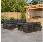 vidaXL Gartenlounge-Set vidaXL Gartensofa-set 11 stk. Grau und Dunkelgrau...