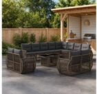 vidaXL Gartenlounge-Set vidaXL Gartensofa-set 13 stk. Grau und Dunkelgrau...