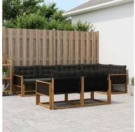 vidaXL Gartenlounge-Set vidaXL Outdoor-Sofagarnitur 7 stk. Nat&uuml;rlich und...