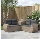 vidaXL Gartenlounge-Set vidaXL Sofa Set 5 stk. Grau und Dunkelgrau Polyrattan...