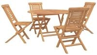 vidaXL Gartenlounge-Set Gartenset 5 stk. Braun Massivholz, (5-tlg)