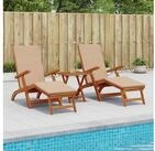 vidaXL Gartenliege vidaXL Liegestuhl zum Verstellen und Klappen 2 stk....