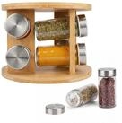 relaxdays Gew&uuml;rzkarussell mit Gew&uuml;rzgl&auml;sern, (8-tlg), 8 Gl&auml;ser