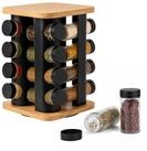 relaxdays Gew&uuml;rzkarussell mit Gew&uuml;rzgl&auml;sern, (16-tlg), 16 Gl&auml;ser