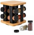 relaxdays Gew&uuml;rzkarussell mit Gew&uuml;rzgl&auml;sern, (8-tlg), 8 Gl&auml;ser
