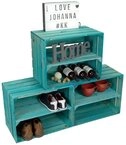 Allzweckkiste 3er Set Weinkisten Johanna T&uuml;rkis L&auml;ngs (Spar-Set)