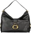 GUESS JEANS Umh&auml;ngetasche, Schwarze Damenhandtasche mit Schultertr&auml;ger und