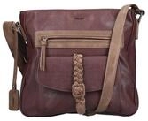 Rieker Umh&auml;ngetasche, Damen Schultertasche, Vortasche mit geflochtenem