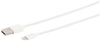 S-Conn USB-A Ladekabel, 8-Pin, 2.0, PVC, wei&szlig;, 3m USB-Kabel