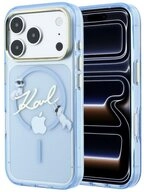 KARL LAGERFELD Handyh&uuml;lle iPhone 18 Pro Kunststoff blau MagSafe Katze...